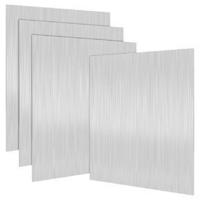 4PCS 12 x 12 x 1/16 Inch 6061 Aluminum Flat Sheet, 1.5mm Square Aluminum Plate, Aluminum Panel Sheet for Industrial, DIY