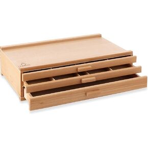7 Elements 6 Drawer Wooden Artist Storage Supply Box for Pastels, Pencils, Pens, Markers, Brushes and Tools