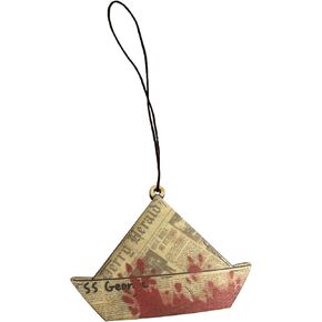 SS Georgie Boat Scary Clown Horror Movie Engraved Printed Wooden Rear View Mirror Car Charm Dangler - Gifts for Him, for Her, for Boys, for Girls, for Husband, for Wife, for Them, for Men, for Women