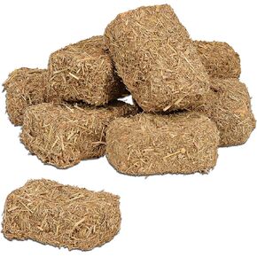 Department 56 Poly Styrene Snow Village Accessories Hay Bales Miniature Figurine Set, 0.75 Inch, Brown