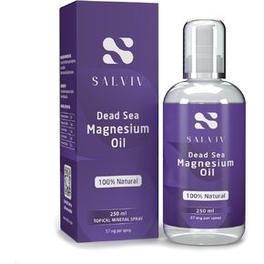Natural Dead Sea Magnesium Oil Pump 8.45 fl oz - Pure Therapeutic Mineral Supplement from Jordan to Moderate Processes, Reduce Discomfort, and Promote Wellness