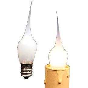 Creative Hobbies® Mini Country Style Silicone Dipped Candle Light Bulbs, 3 Watt -Pack of 10 Bulbs