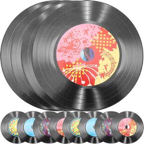 Vintage Decor Vintage Decor Vintage Signs 12pcs Vinyl Records Retro Style Record Wall Hanging Signs Record Wall Decor for Bar Vintage Decor Retro Decor Retro Decor