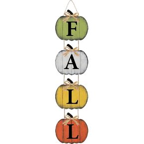 Fall Decorations for Home Fall Pumpkin Door Sign Rustic Farmhouse Fall Decor Pumpkin Thanksgiving Decorations Wooden Hanging Signs for Outdoor Wall Home Decor
