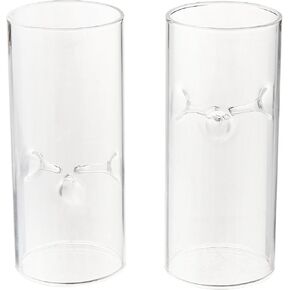 WEDDINGSTAR Glass Tealight Holders-Set of 4-Miniature Luminaries Wedding Reception Table Decorations Centerpiece Candles, 4.75 x 4.50 x 4.50 inches, Clear, 4 Count