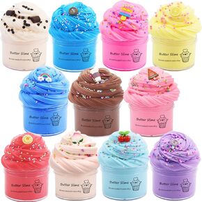 Butter Slime Kit Party Favors 11 Pack for Kids, Rich Colored Stress Relief Toy, Goody Bag Gifts Christmas Stocking Stuffers