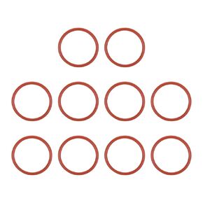MECCANIXITY Silicone O Rings 0.86" ID, 0.98" OD, 1/16" Width Rubber Washers 50A Durometer VMQ Seal Gasket for Plumbing Faucets Pipe Repair, Red, Pack of 10