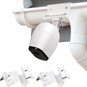 Wasserstein Weatherproof Gutter Mount Compatible with Arlo Pro/Pro2/Pro3/Pro4, Arlo HD, and Arlo Ultra/Ultra 2 - Greater Height for Your Arlo Cameras (2-Pack, White)
