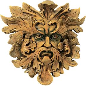 Design Toscano Oak King Greenman Wall Decor, woodtone 12.00" x 4.00"