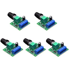 RUIAN PWM DC Motor Speed Controller 1.8v 3v 5v 6v 12v 2A 30W Low Voltage Adjustable Driver Switch 1803BK, 5Pcs