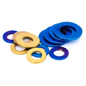 304 Stainless Steel Flat Gasket, Stainless Steel Gasket, Flat Washer, Titanium-Plated Gasket, Gold-Plated Gasket, Burnt Blue Gasket, M4M5M6M8M10M12(PVD Gold Plating, M8x16x1.5=20pcs)