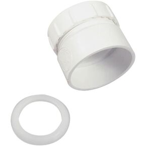 Danco 94041 Trap Adapter with Nut and Washer, Slip Joint, PVC, 1-1/2 in Dia, White