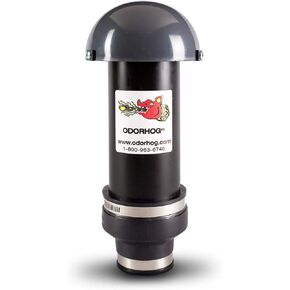 Clamp On Vent Stack Pipe Filter 3", Black ABS with Mushroom Cap, Removes Outdoor Septic and Sewer Odor Problems (3.0-inch)