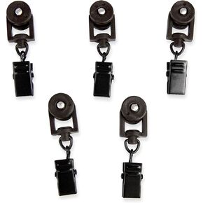 Rod Desyne Cordless Traverse Rod Sliders, Black, 10 Piece