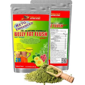 Nelcia's Belly Fat Burner for Men & Women | Probiotics & Appetite Suppressant for Weight Loss Supplement Powder | Metabolism Booster, Raspberry Ketones,Green Tea| 16 oz 30 Servings in Saudi Arabia