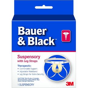 3M Bauer and Black 0-2 Suspensory with Leg Strap, X-Large
