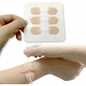 Emergency Wound Care Closures Band Aid, Zip Repair Without Stitches Sutures Adhesive Bandages for First Aid, Brown,3 Pcs (45 * 10mm)