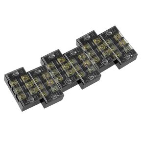uxcell 6 Pcs Dual Rows 3 Positions 600V 25A Cable Barrier Block Terminal Strip TB-2503L