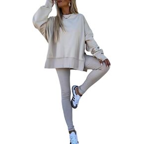 EDITCOZY Sweatsuits Women 2 Piece Outfit Sweatshirts Long Sleeve Crew Neck Sweatpants Matching Sweat Sets