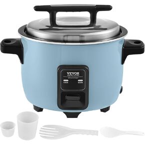 VEVOR Commercial Rice Cooker, 50-Cup Rice Cooker, 10.57 Qt / 10 Liter Large Rice Cooker and Warmer with Nonstick Inner Pot, Fast Cooking and 24-Hour Keep Warm, with Rice Cup and Paddle, for Restaurant