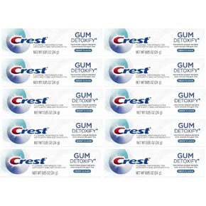 Crest Gum Detoxify Toothpaste, Deep Clean, Travel Size, 0.85 oz (24g)- Pack of 10