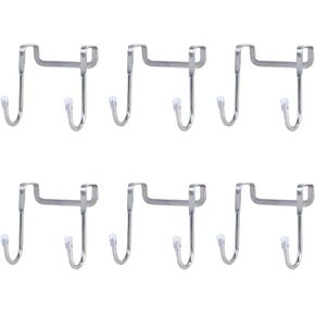 6 Pcs Over Door Drawer Cabinet Hook, Double S Shaped Cabinet Door Hook, 304 Stainless Steel Heavy Duty Hooks for Kitchen Bathroom Cabinet Cabinets