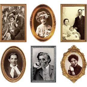 6 Pack Halloween Pictures 3D Changing Face Horror Portraits Scary Halloween Photo Haunted Pictures Frame Creepy Halloween Pictures Wall Decor for Home Castle Haunted House Halloween Party Decorations