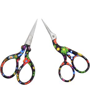 مقص التطريز AQUEENLY، مقص اللقلق الحاد من الفولاذ المقاوم للصدأ لصياغة الخياطة، والأعمال الفنية، والخيوط، والإبرة - أدوات DIY مقصات صغيرة لخياطة الملابس - قطعتان (3.6 بوصة، ذهبي) in Kuwait