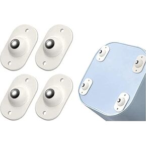 AUGEN Mini Self Adhesive Swivel Small Caster Wheels, Stainless Steel Universal pulley Wheel 360 Degree Rotation For Furniture Kitchen Appliances Rollers Storage box (Set of 8)