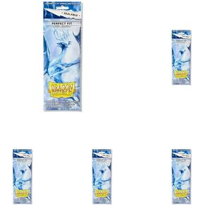 Arcane Tinmen ATM13201 Dragon Shield Sealable Inner Card Sleeves - Clear44; 100 Count (Pack of 5)