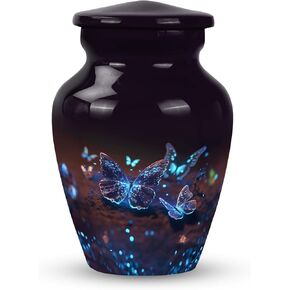 Butterfly Urns - Black Urn - Ash Keepsake - Tiny Urn - Urns with Butterflies - Adult Urns for Human Ashes Women - Memorial Keepsakes for Ashes - Small Ashes Keepsake (Size-3nch,1pcs), Natural in Kuwait