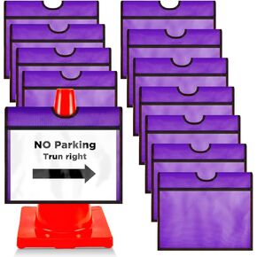 Xuhal 12 قطعة من الأكمام المخروطية المرورية للتحذير، إشارات المرور الآمنة، رسالة مخروطية، أغطية مخروطية المرور، علامة تحذير للنشاط الرياضي لإشارات المرور على الطرق الخارجية للمدرسة (أرجواني) in Kuwait