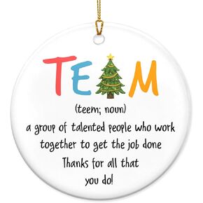 Coworker Gifts for Friend Women, Christmas Ornaments 2024 - Christmas, Birthday Gifts for Women Friendship, Appreciation Gifts for Coworkers - Christmas Decorations Ceramic Ornaments