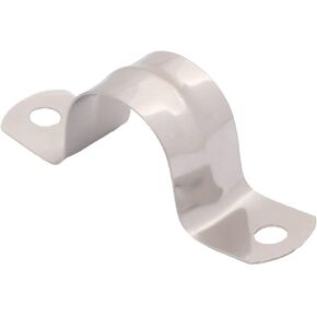 Stainless Steel 1 Inches Diameter Tube Strap Tension Clip Pipe Clamp(Pack Of 10 Sets)