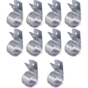 DQTX-H02-10 Carbon Steel Cable Clamp Wrap Around Pipe Strap for 2 in. Tubing, Wiring, Ropes Galvanized (10 PK), 10 Pack