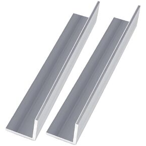 2 PCS 13 Inch Aluminum Angle 2x2 Inch, 2" Wide x 3/16" Thick 6063 Alloy 90 Degree Angled Aluminum Extrusion, T5-Temper Aluminum Angle for Construction, No Inside Corner Radius