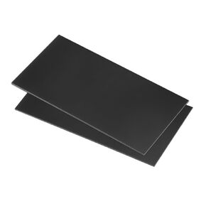 2pcs 6 x 12 Inch UHMW Polyethylene Sheets, 1/8 Inch Thick Ultra High Molecular Weight Black Plastic Sheet [for Home, Industrial]