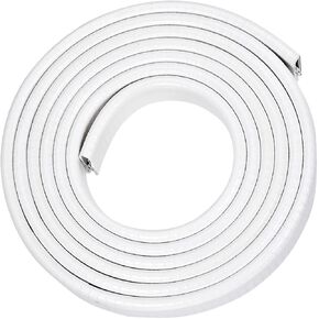 زخارف حافة METALLIXITY (3M/9.84 قدم) قطعة واحدة، PVC على شكل حرف U يناسب شريط إغلاق حافة 0.5-4 مم مع صفيحة حديد - لنافذة باب المنزل، أبيض in Kuwait