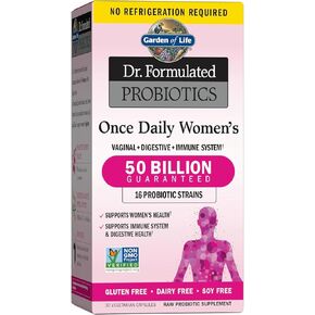 Prebiotic & Probiotic Supplement,Once Daily Dr. Formulated Probiotics for Women 50 Billion CFU 16.Digestive, Vaginal & Immune Health,Dairy Free, Shelf Stable 30 Capsules,1 Pack
