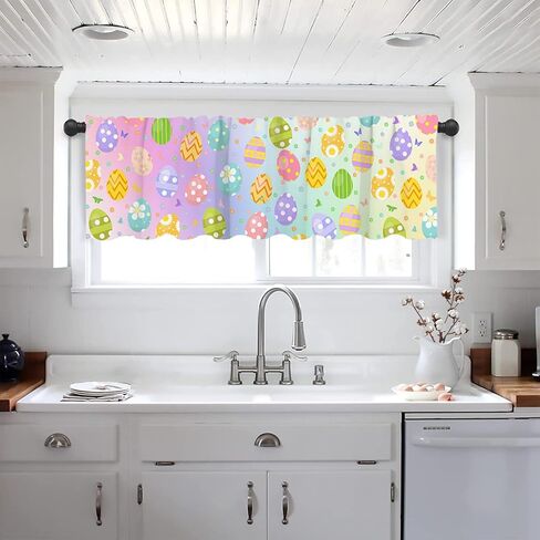 Tomalillin القديس باتريك نافذة الستائر الستارة المطبخ قضيب جيب قصيرة لوحات الستار، البرسيم جنوم شامروك الستارة الستارة، جنوم نافذة العلاجات الستائر لغرفة المعيشة غرفة نوم 54x18in in Kuwait