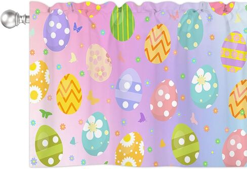 Tomalillin القديس باتريك نافذة الستائر الستارة المطبخ قضيب جيب قصيرة لوحات الستار، البرسيم جنوم شامروك الستارة الستارة، جنوم نافذة العلاجات الستائر لغرفة المعيشة غرفة نوم 54x18in in Kuwait