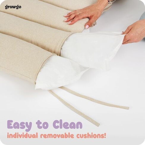 Climbing Arch Pillow for Toddlers, Pillow Bed Floor Lounger, Stain Resistant Pikler Arch Cushion, Machine Washable Rocker Cushion, Multiuse Montessori Baby Pillow in Kuwait