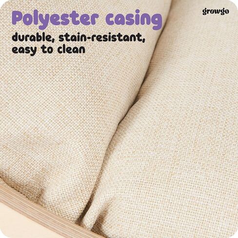 Climbing Arch Pillow for Toddlers, Pillow Bed Floor Lounger, Stain Resistant Pikler Arch Cushion, Machine Washable Rocker Cushion, Multiuse Montessori Baby Pillow in Kuwait