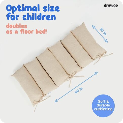Climbing Arch Pillow for Toddlers, Pillow Bed Floor Lounger, Stain Resistant Pikler Arch Cushion, Machine Washable Rocker Cushion, Multiuse Montessori Baby Pillow in Kuwait