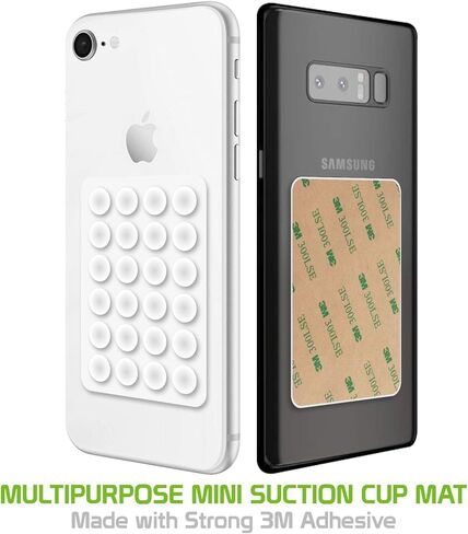 بساط شفط للهاتف، بواسطة Cellet the suction cup مع لاصق 3M يجعل حمل الأشياء أسهل، نطاق تطبيق واسع من Samsung Galaxy S8/S8 Plus، Note 8، Apple iPhone x/8 Plus مجموعة من 5 قطع in Kuwait