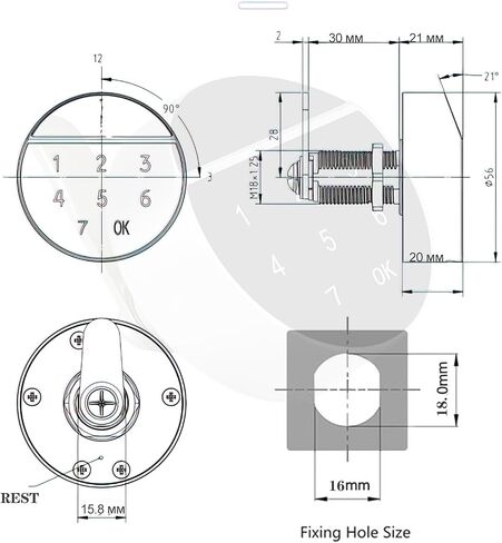 Digital Cabinet Lock Electronic Coded Lock Mechanical Keyless Drawer Lock Touch Screen Password Lock for Cabinet Mailbox File Sauna Drawer School Lockers DIY Wooden Furniture Privacy Lock (1) in Saudi Arabia