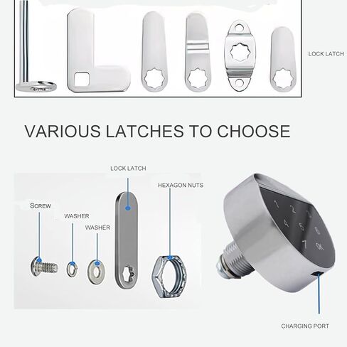 Digital Cabinet Lock Electronic Coded Lock Mechanical Keyless Drawer Lock Touch Screen Password Lock for Cabinet Mailbox File Sauna Drawer School Lockers DIY Wooden Furniture Privacy Lock (1) in Saudi Arabia