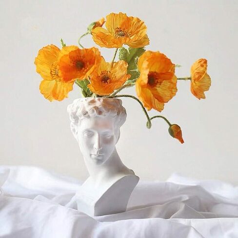 Greek Roman Style Statue Flowers Vase Succulent Planter - Makeup Brushes Container Pen Holder - Great Gift for Home or Office Decoration (David-Small(6.5x3.5inch)) in Saudi Arabia