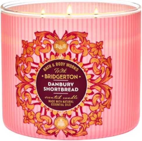 Bath & Body Works Danbury Shortbread 3-Wick Candle with Essential Oils, 14.5 oz (14.5 Ounces, Danbury Shortbread) in Saudi Arabia