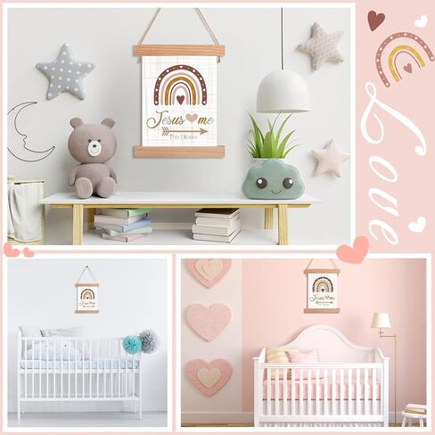 بوهو قوس قزح ديكور الحضانة بوهو قوس قزح جدار الفن بوهو الحضانة جدار ديكور يسوع يحبني معلقة جدار الفن هدايا المعمودية لفتاة استحمام الطفل in Kuwait